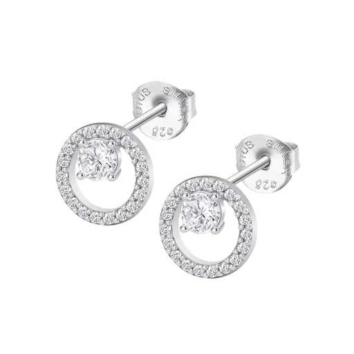 Lotus Silver Třpytivé stříbrné náušnice pecky se zirkony LP3080-4/1