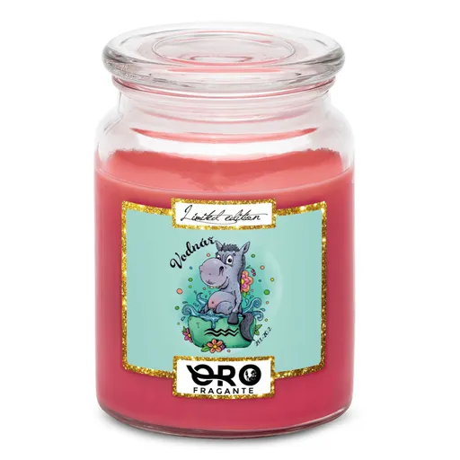 Svíčka Koňská znamení – vodnář (Vůně svíčky: Višně v čokoládě)