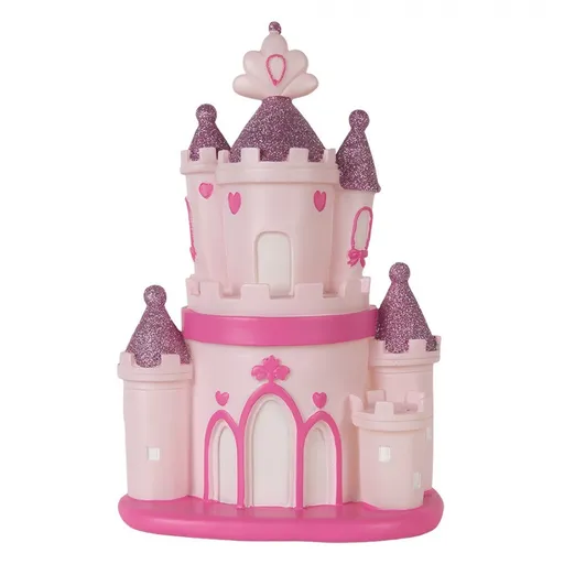 Dětská stolní LED lampička růžový zámek Castle - 23*16*35 cm Clayre & Eef