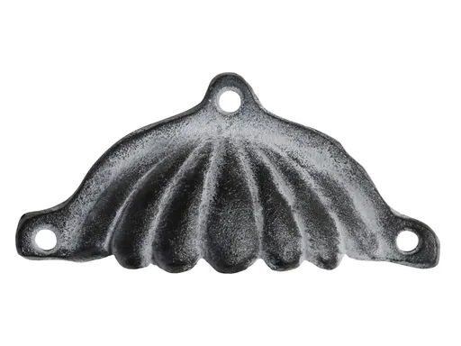 Šedá antik litinová úchytka s drážkami Grooves - 10*2*5 cm Chic Antique