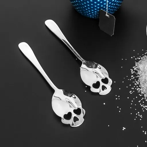 Čajové lžičky lebky (2 kusy)