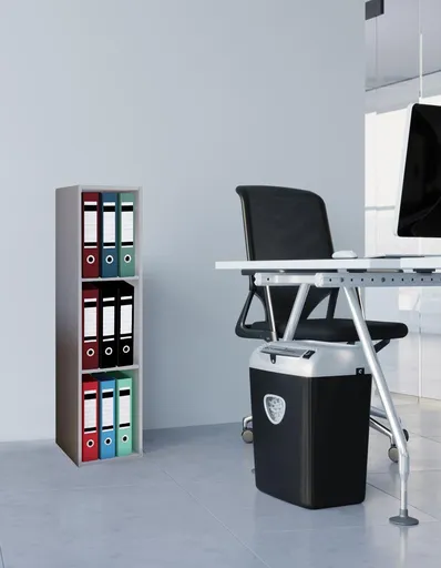 VCM Kancelářská police Offas Maxi 3 přihrádky, šedá