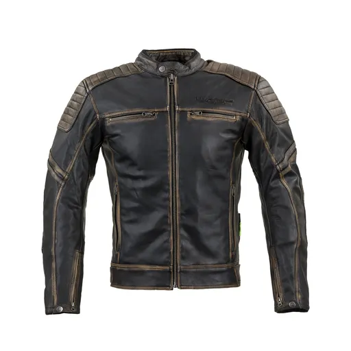 Kožená moto bunda W-TEC Mungelli vintage hnědá 6XL
