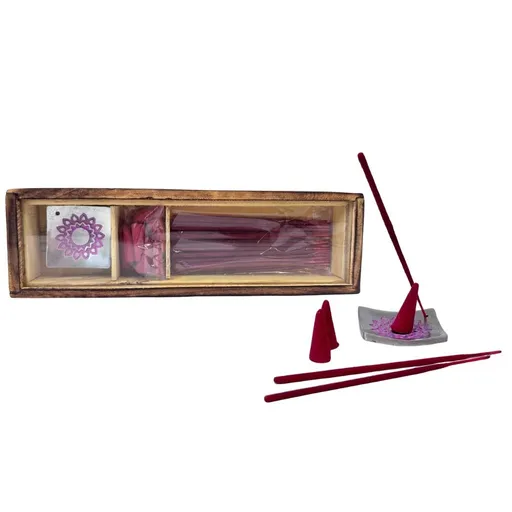 Arome Dřevěna dárková sada vonných tyčinek, Růže