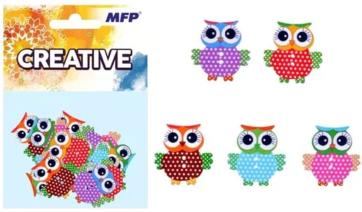 Sova dřevěná 12 ks