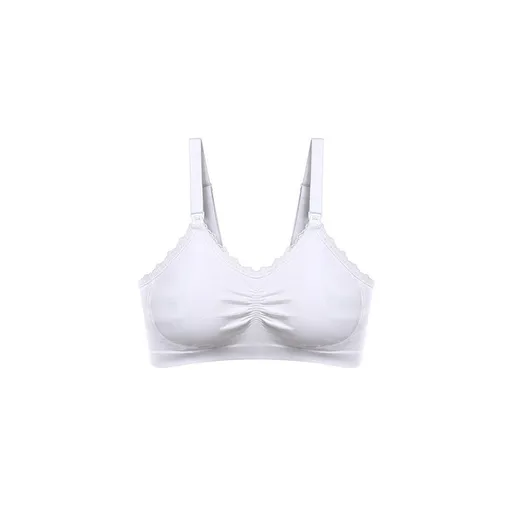 Babyono Kojící podprsenka s krajkou , bílá, E70-75 cm