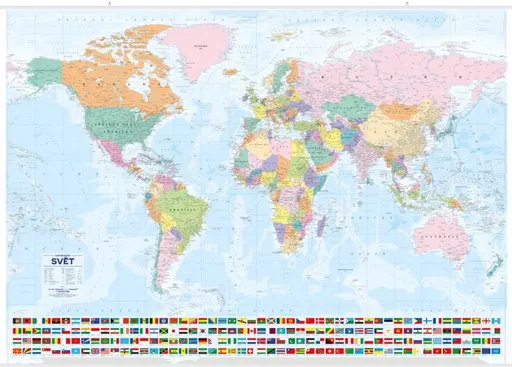 Svět – státy a území – nástěnná mapa