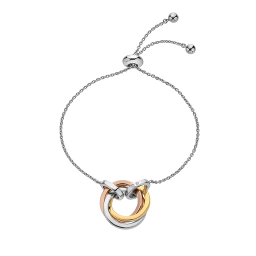 Hot Diamonds Luxusní tricolor náramek s diamanty Trio DL707