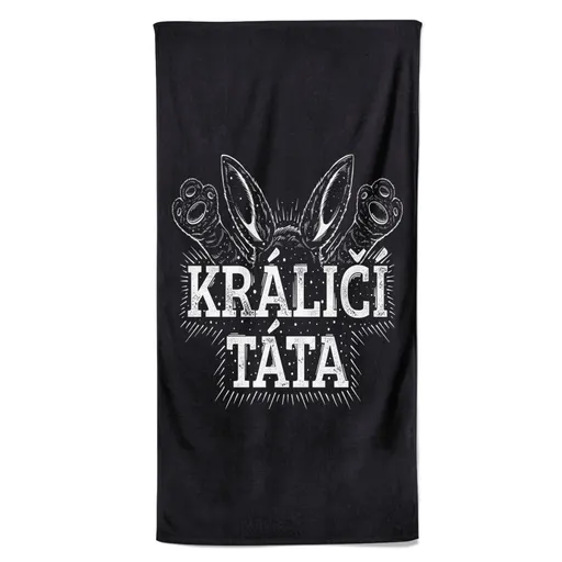 Osuška Králičí táta 2 (Velikost osušky: 70x140cm)