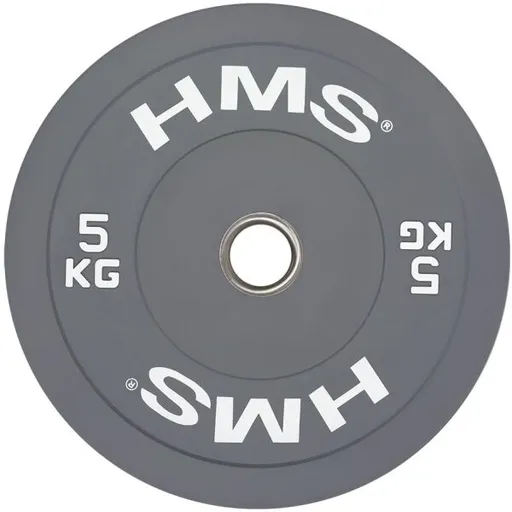 HMS BUMPER 5 KG x 50 MM Barevný bumper kotouč, tmavě šedá, velikost 5 KG
