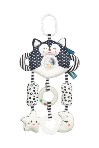 SENSILLO Kontrastní závěsná plyšová hračka nejen na cesty black&white - Kočička