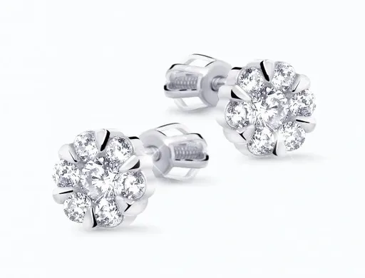 Cutie Diamonds Nádherné náušnice z bílého zlata s diamanty DZ8039-30-00-X-2