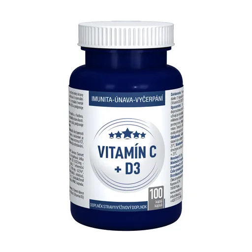Clinical Vitamín C + D3 100 kapslí