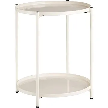 Tectake Odkládací stolek Oxford 45,5×45,5×53cm, krémová (404199)