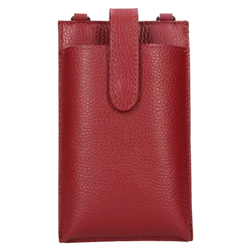 Dámská kožená kabelka na mobil a doklady Italia Dita - vínová