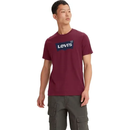 Levi's® GRAPHIC CREWNECK TEE Pánské tričko, vínová, velikost