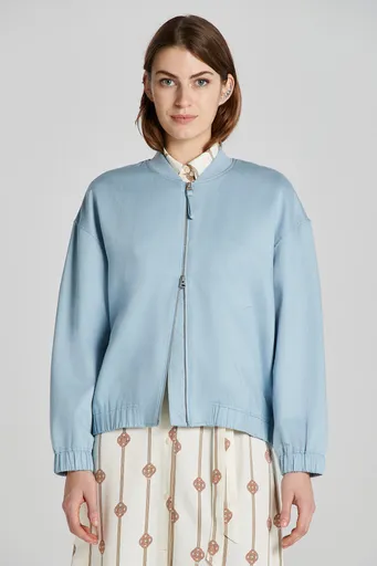 BUNDA GANT LINEN BLEND BOMBER JACKET DOVE BLUE