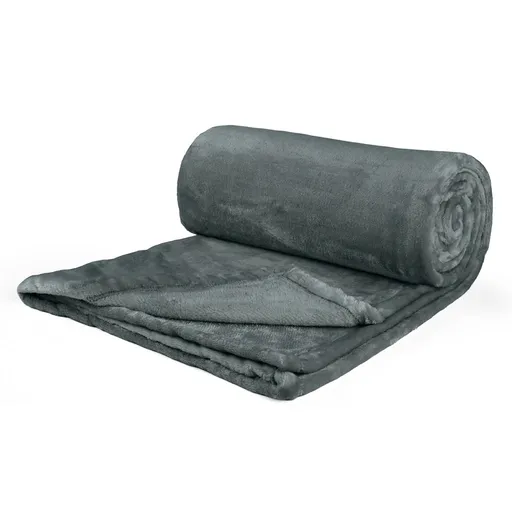 Polášek Mikroflanelová deka - Tmavě šedá | 150 x 200 cm