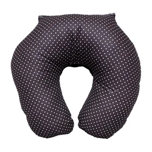 Polášek Cestovní polštářek - Tmavě šedá / puntíky