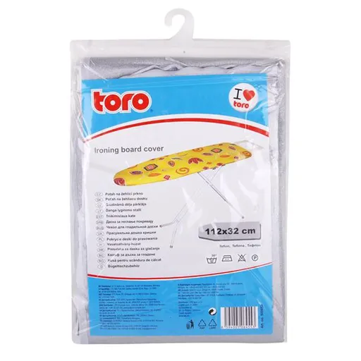 Potah na žehlicí prkno TORO nepřilnavý povrch 32x112cm