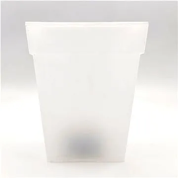 LED solární svítící květináč hranatý studená bílá, iPRO, 1W, studená bílá (509)