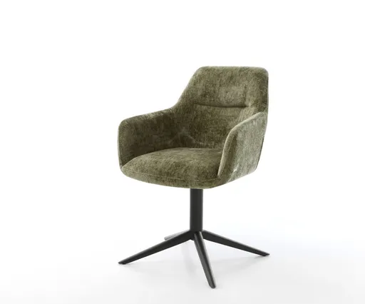 Jídelní židle Pejo-Flex žinylka olivová podnož černá 360°