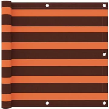 Balkónová zástěna oranžovo-hnědá 90×600 cm oxfordská látka 134931 (134931)