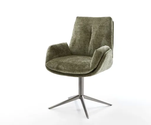 Otočná židle Clea-Flex žinylka olivová podnož grafitová 360°