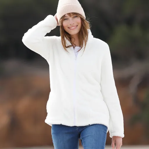 Plyšová mikina na zip