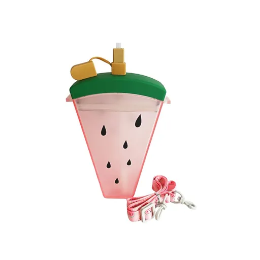 Lahev na pití s brčkem a popruhem TORO 320ml meloun