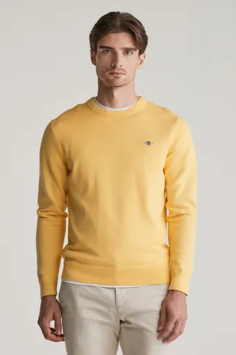 SVETR GANT CLASSIC COTTON C-NECK BANANA YELLOW