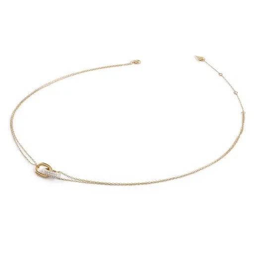 Guess Dvojitý náhrdelník se zirkony Nuances JSBN04546JWYGT/U