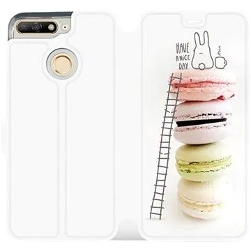 Flipové pouzdro na mobil Huawei Y6 Prime 2018 - M090P Makronky - have a nice day (5903226316502)