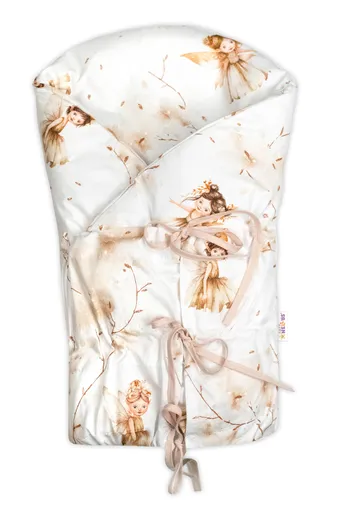 Baby Nellys Klasická retro zavinovačka šněrovací s výplní - Elfí víla béžová