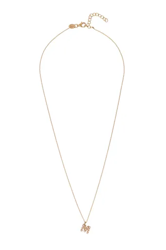 Alisia Pozlacený náhrdelník se Swarovski perličkami "M" AL4258.01.913