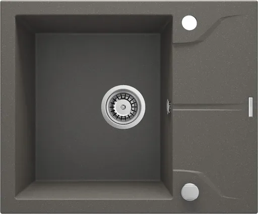 DEANTE Andante antracit metalic Granitový dřez s odkapávačem ZQN_T11A