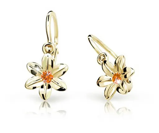 Cutie Jewellery Zlaté dětské náušnice C1993-10-X-1 oranžová