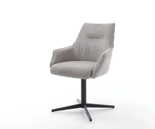 Jídelní židle Alja-Flex s područkami manšestr stříbrnošedá