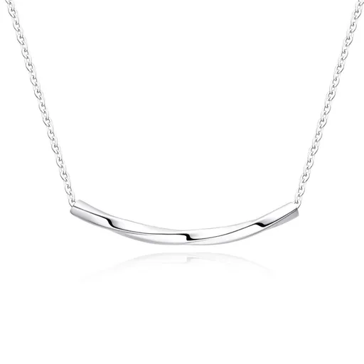 MOISS Minimalistický stříbrný náhrdelník pro ženy N0000875
