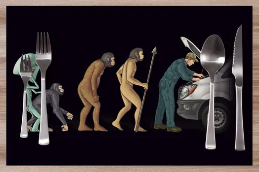 Prostírání Evoluce – automechanik