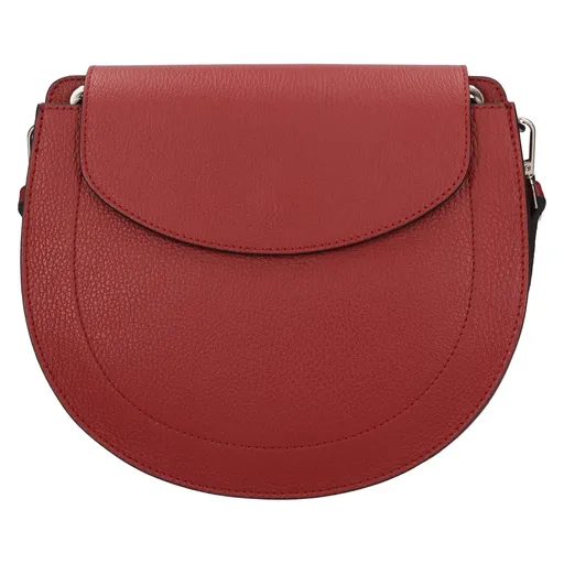 Dámská kožená crossbody kabelka Italia Locita - tmavě červená