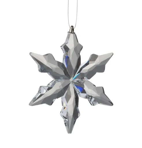 Skleněná závěsná ozdoba hvězda Snowflake - 7*1*8 cm J-Line by Jolipa