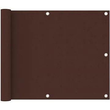 Balkónová zástěna hnědá 75×500 cm oxfordská látka 135070 (135070)