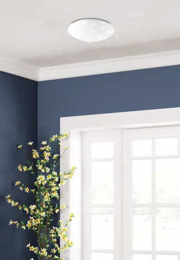 Stropní lampa bílá LED 26cm 4000K hvězdná obloha Magnus