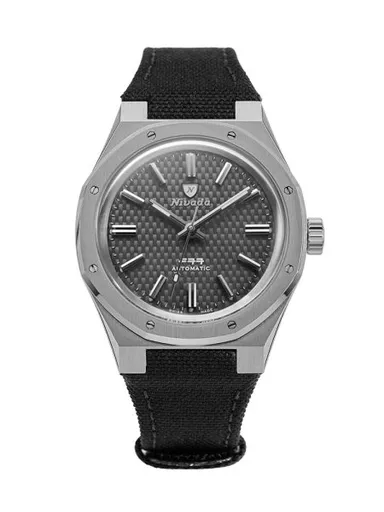 Nivada Grenchen F77 Titanium Anthracite - Canvas Velcro Strap