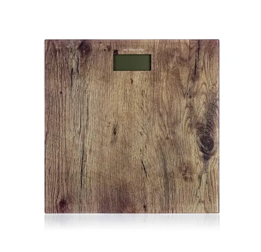 Pretty Up Digitální váha PU005W 150 kg dekor dřevo