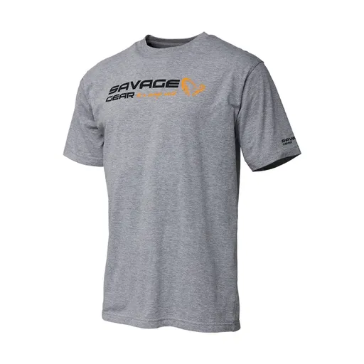 Savage Gear Triko Signature Logo T-shirt Grey Melange,Savage Gear Triko Signature Logo T-shirt Grey Melange