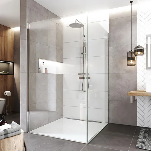 Mereo Sprchový kout, Novea, čtverec, pivotový, 90x90 cm, chrom ALU, sklo Čiré CK12923ZVR