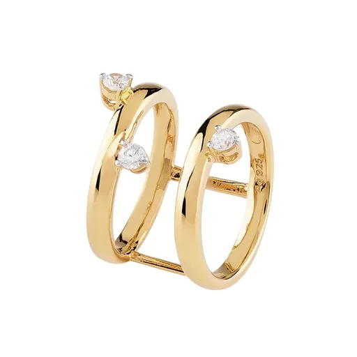 Guess Pozlacený prsten s krystaly Nuances JSBR04527JWYG 54 mm