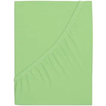 B.E.S. - Petrovice, s.r.o. Prostěradlo Jersey česaná bavlna MAKO - Světlá zelená 140 - 160 × 200 (2-010-0412)